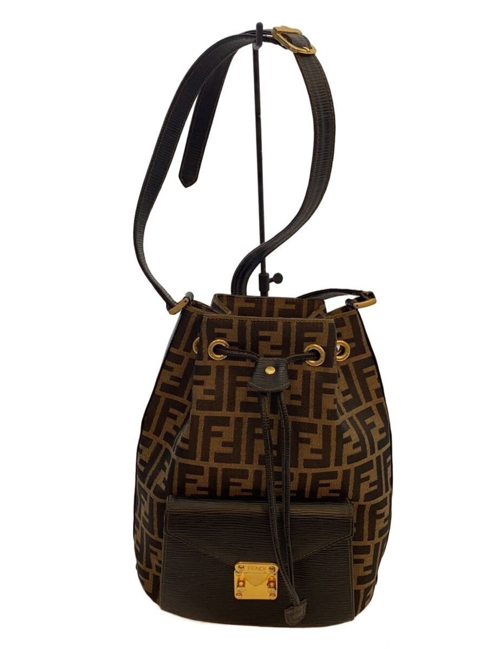 Fendi Zucca shoulder bag canvas black